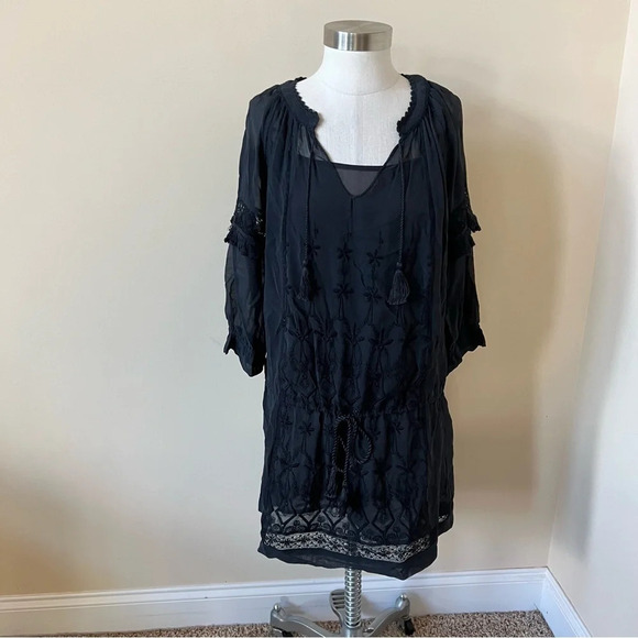 Ulla Johnson Frances Embroidered Silk Mini Dress 26197 - Picture 2 of 10